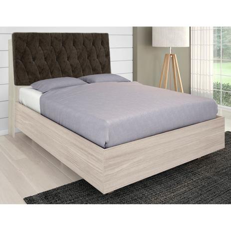 Kit Cabeceira Isis com Cama Super Box para Colchão 138 Rovere/Marrom - Framar Menor preço em Kit Cabeceira Isis com Cama Super Box para Colchão 138 Rovere/Marrom - Framar