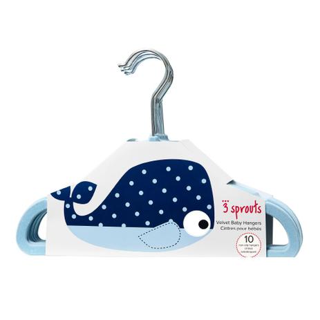 kit Cabide de Veludo Azul com 10 unidades - Buga baby é boa?