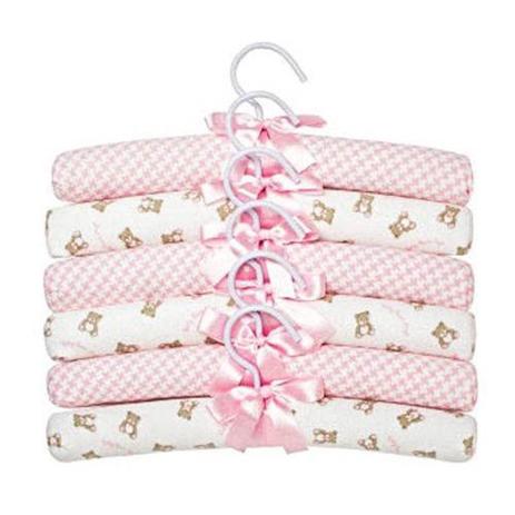 Kit Cabides Baby Bear 6 Un. 100 Algodão Rosa Hug Menor preço em Kit Cabides Baby Bear 6 Un. 100 Algodão Rosa Hug