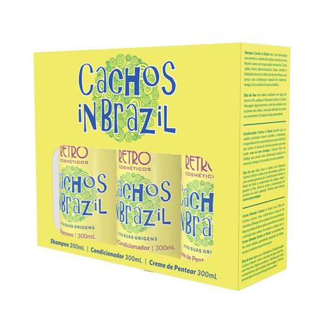 Kit Cachos in Brazil Retrô Cosméticos 300ml Menor preço em Kit Cachos in Brazil Retrô Cosméticos 300ml