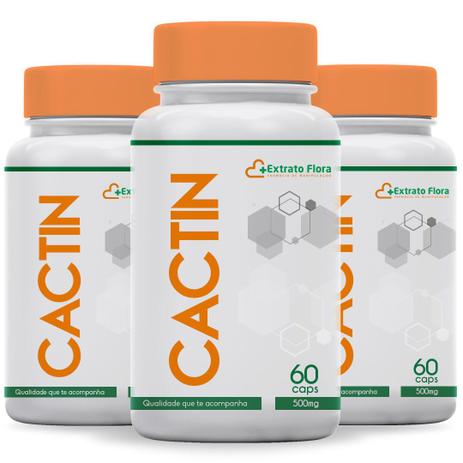 Kit Cactin 500mg 60 Cápsulas (3 frascos com selo de autenticidade) - Extrato flora é ruim? Kit Cactin 500mg 60 Cápsulas (3 frascos com selo de autenticidade) - Extrato flora é boa?