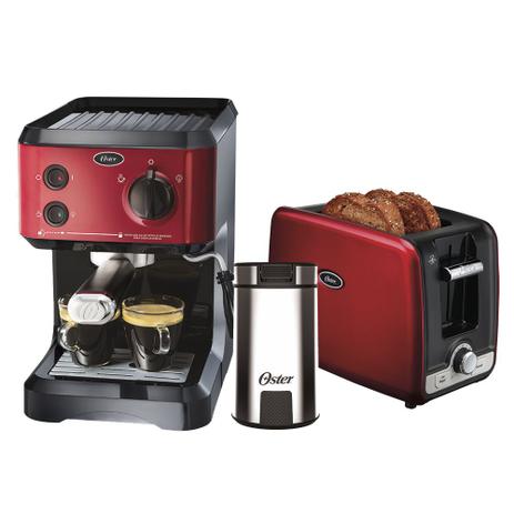 Kit Café Expresso - Cafeteira - Moedor - Torradeira Oster Menor preço em Kit Café Expresso - Cafeteira - Moedor - Torradeira Oster