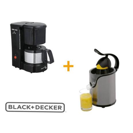 Kit Cafeteira Black Decker CM12 127v Espremedor de Frutas Black Decker CJ Inox 127v Menor preço em Kit Cafeteira Black Decker CM12 127v Espremedor de Frutas Black Decker CJ Inox 127v