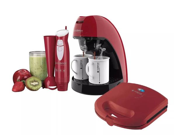 Kit Cafeteira Sanduicheira e Mixer Cadence Vermelho 127v+ é boa?