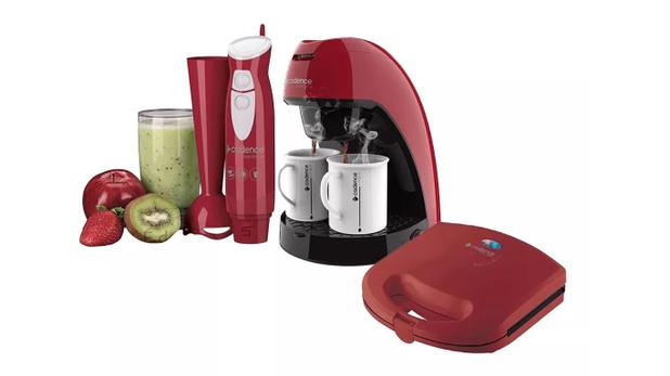 Kit Cafeteira Sanduicheira e Mixer Cadence Vermelho 220 V++ é boa?