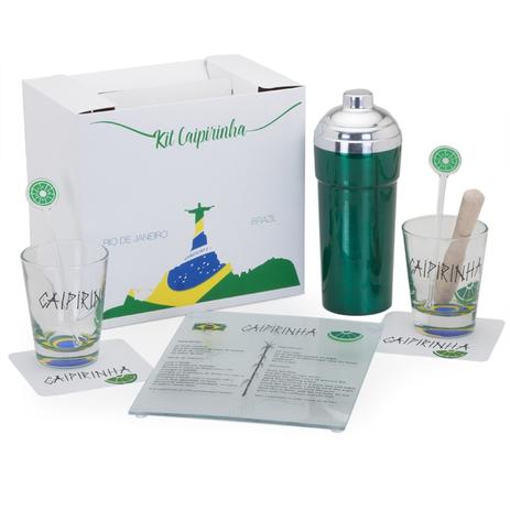 Kit Caipirinha + 1 Coqueteleira + 1 Socador + 2 Mexedores - Shop quality Menor preço em Kit Caipirinha + 1 Coqueteleira + 1 Socador + 2 Mexedores - Shop quality