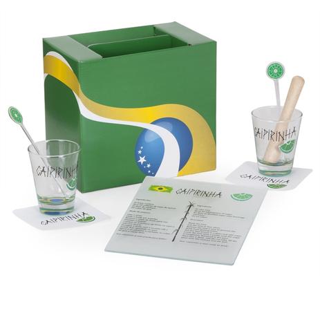 Kit Caipirinha + 2 copos + 1 tábua de vidro + 2 porta copos - Shop quality Menor preço em Kit Caipirinha + 2 copos + 1 tábua de vidro + 2 porta copos - Shop quality