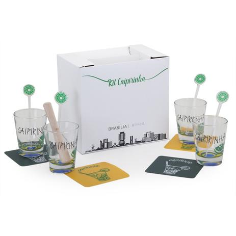 Kit Caipirinha + 4 Mexedore + 4 Copos + 1 Socador +4 Porta copos - Shop quality Menor preço em Kit Caipirinha + 4 Mexedore + 4 Copos + 1 Socador +4 Porta copos - Shop quality