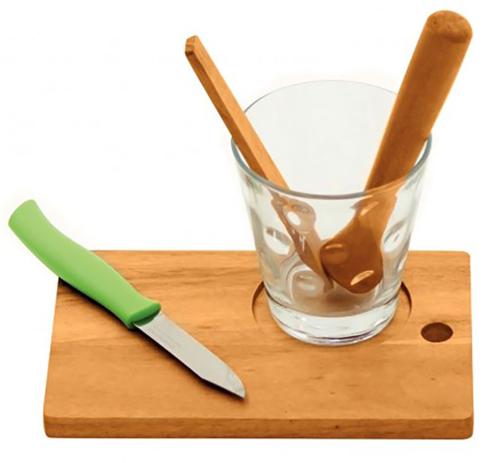 Kit Caipirinha Basic 5 peças com Tábua em Madeira 10239/506 - Tramontina Menor preço em Kit Caipirinha Basic 5 peças com Tábua em Madeira 10239/506 - Tramontina