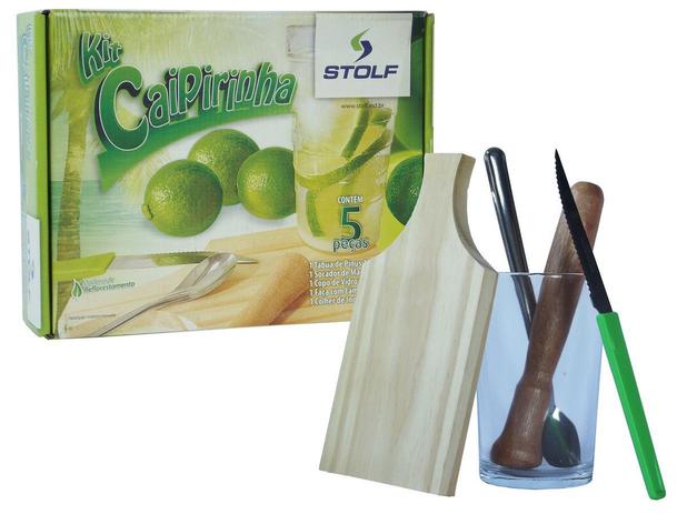 Kit Caipirinha Tábua Copo Faca Colher Socador Dia dos Pais - Stolf Menor preço em Kit Caipirinha Tábua Copo Faca Colher Socador Dia dos Pais - Stolf