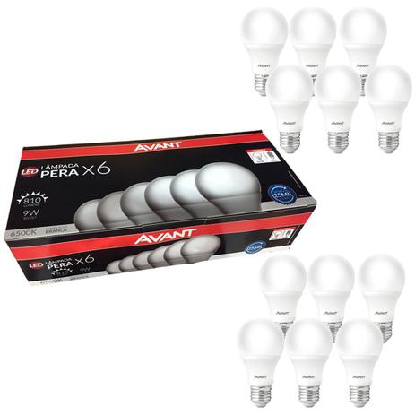 Kit Caixa 12 Lampada Bulbo 9w Branco Frio Avant E-27 Bivolt Menor preço em Kit Caixa 12 Lampada Bulbo 9w Branco Frio Avant E-27 Bivolt