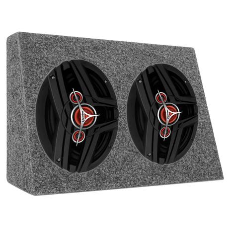 Kit Caixa Selada Para 6x9 Carpete Cinza + Par Alto Falantes Bomber Bbmax 6x9 140W RMS 4 Ohms - Prime Menor preço em Kit Caixa Selada Para 6x9 Carpete Cinza + Par Alto Falantes Bomber Bbmax 6x9 140W RMS 4 Ohms - Prime