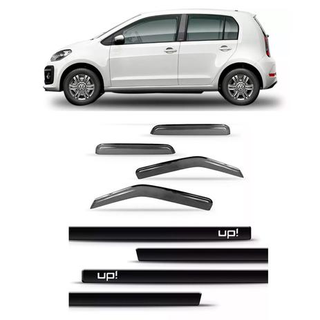 Kit calha chuva up 2016 2017 2018 4p + friso lateral - Sp acessórios Menor preço em Kit calha chuva up 2016 2017 2018 4p + friso lateral - Sp acessórios
