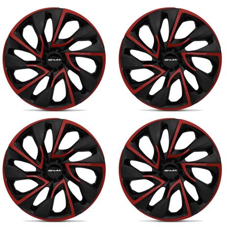 Kit Calota Esportiva DS4 Black Red Cup Shutt Aro 14 Preta e Vermelha Ótimo Acabamento Universal Menor preço em Kit Calota Esportiva DS4 Black Red Cup Shutt Aro 14 Preta e Vermelha Ótimo Acabamento Universal