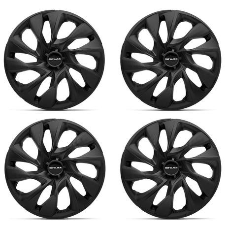 Menor preço em Kit Calota Esportiva DS4 Fosc Black Shutt Aro 13 Preto Fosco Ótimo Acabamento Universal