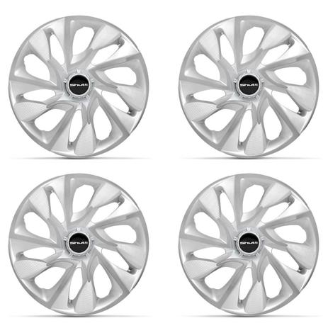 Kit Calota Esportiva DS4 Silver Shutt Aro 13 Prata Plástico ABS Ótimo Acabamento Universal Menor preço em Kit Calota Esportiva DS4 Silver Shutt Aro 13 Prata Plástico ABS Ótimo Acabamento Universal