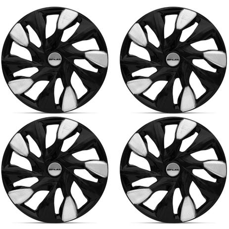 Kit Calota Esportiva DS5 Black Silver Shutt Aro 13 Preta e Prata Ótimo Acabamento Universal Menor preço em Kit Calota Esportiva DS5 Black Silver Shutt Aro 13 Preta e Prata Ótimo Acabamento Universal
