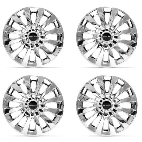 Kit Calota Esportiva Elite Chrome Shutt Aro 13 Cromada Plástico ABS Ótimo Acabamento Universal Menor preço em Kit Calota Esportiva Elite Chrome Shutt Aro 13 Cromada Plástico ABS Ótimo Acabamento Universal