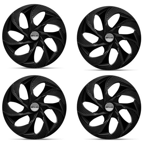 Kit Calota Esportiva Evolution Black Shutt Aro 14 Preta Plástico ABS Ótimo Acabamento Universal Menor preço em Kit Calota Esportiva Evolution Black Shutt Aro 14 Preta Plástico ABS Ótimo Acabamento Universal