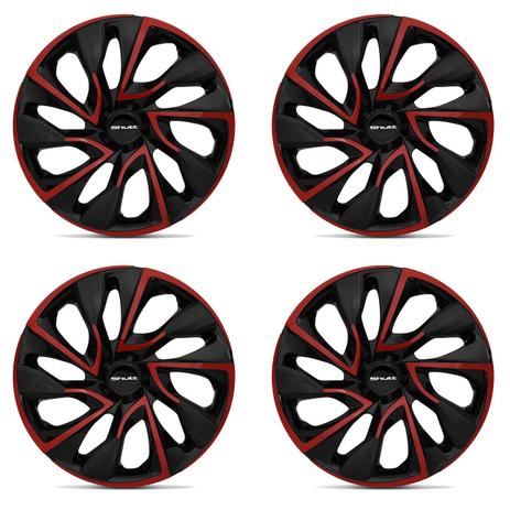 Kit Calota Esportiva Tuning DS4 Red Black Cup Shutt Aro 15 Preta e Vermelha ABS Ótimo Acabamento Menor preço em Kit Calota Esportiva Tuning DS4 Red Black Cup Shutt Aro 15 Preta e Vermelha ABS Ótimo Acabamento