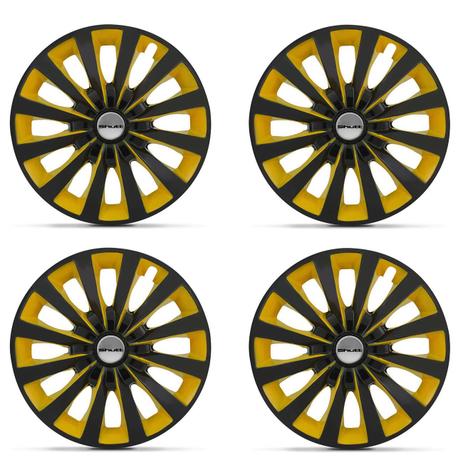 Kit Calota Esportiva Tuning Elite Shutt Aro 13 Amarela Preta Plástico ABS Ótimo Acabamento Universal Menor preço em Kit Calota Esportiva Tuning Elite Shutt Aro 13 Amarela Preta Plástico ABS Ótimo Acabamento Universal