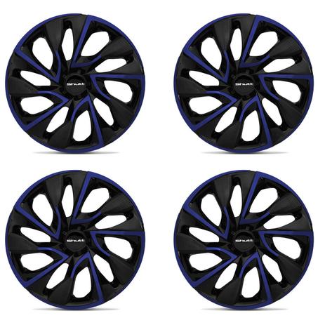 Kit Calotas Esportivas DS4 Shutt Aro 13 Tuning Preta e Azul Black Blue Ótimo Acabamento Universal Menor preço em Kit Calotas Esportivas DS4 Shutt Aro 13 Tuning Preta e Azul Black Blue Ótimo Acabamento Universal