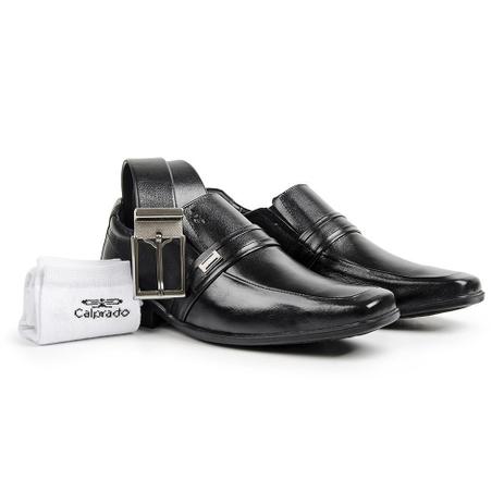 Kit Calprado Sapato Social Masculino Meia Cinto em Couro - Kit Masculino -  Magazine Luiza