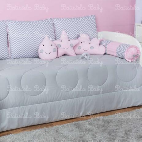 Kit Cama Babá Nuvem e Gotinha 09 Peças Rosa - Batistela Baby Menor preço em Kit Cama Babá Nuvem e Gotinha 09 Peças Rosa - Batistela Baby