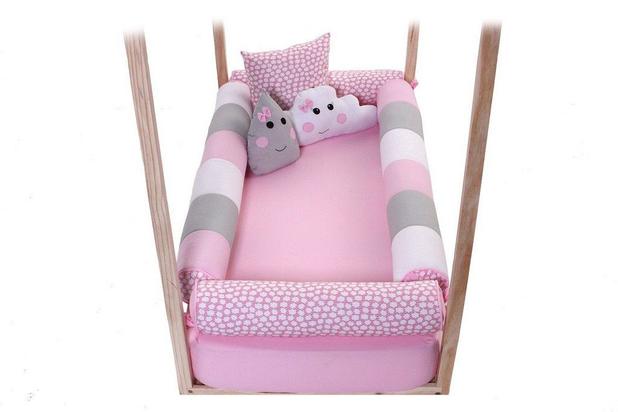 Kit Cama Montessoriano Solteiro Nuvem Rosa 8 peças - Bebê enxovais Menor preço em Kit Cama Montessoriano Solteiro Nuvem Rosa 8 peças - Bebê enxovais