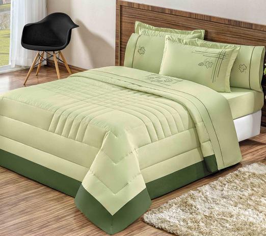 Kit Cama Queen Coleção Outono Verde com 3 peças - Casa sua beleza é boa?