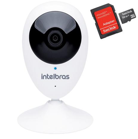 Kit Câmera IP Wifi Intelbras IC3 Mibo 720p Com Cartão de memória 32Gb Menor preço em Kit Câmera IP Wifi Intelbras IC3 Mibo 720p Com Cartão de memória 32Gb