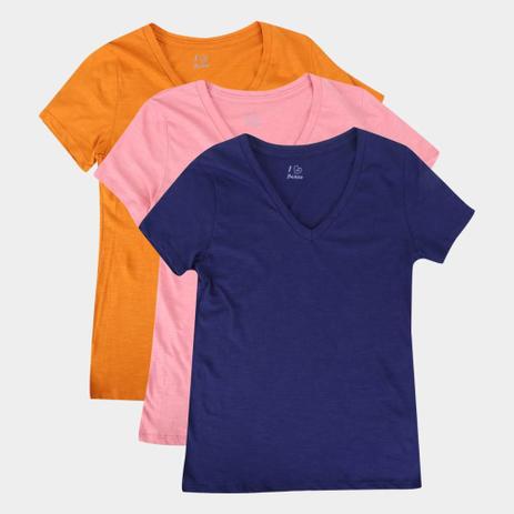 Kit Camiseta Abrange C/ 3 Peças Feminina Menor preço em Kit Camiseta Abrange C/ 3 Peças Feminina