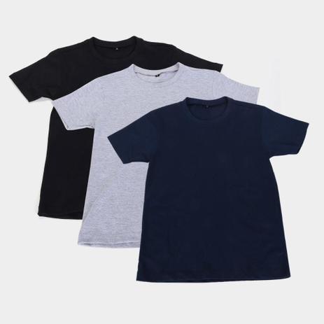 Kit Camiseta Bebê All Free Básica Masculina 3 Peças