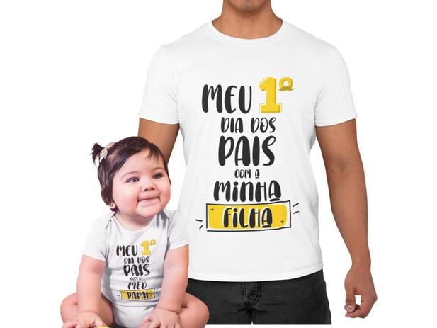 Kit Camiseta Body Do Bebe Dia Dos Pais Papai Frase Branca Del France Camisa E Camiseta Esportiva Magazine Luiza