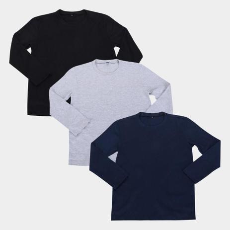 camiseta basica manga longa infantil