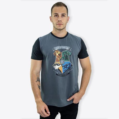 camiseta das casas de hogwarts