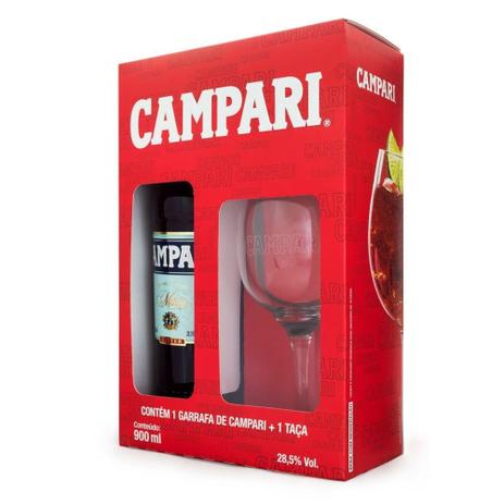 Kit campari 900ml + taça de acrílico Menor preço em Kit campari 900ml + taça de acrílico