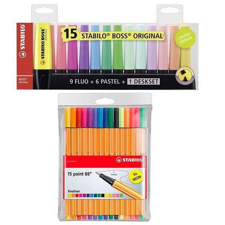 Kit Canetas Marca Texto +  Point 88 Fineliner Cores Sortidas Stabilo é boa?