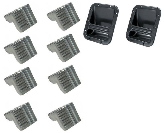 Kit Cantoneira para Caixa De Som Acústica 8 Peças com 2 Alças Grande - Permak Menor preço em Kit Cantoneira para Caixa De Som Acústica 8 Peças com 2 Alças Grande - Permak