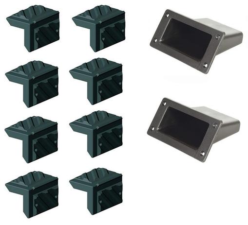 Kit Cantoneira Quina Viva Caixa Som Acústica 8 Pçs + 2 Alças Pequenas - Permak Menor preço em Kit Cantoneira Quina Viva Caixa Som Acústica 8 Pçs + 2 Alças Pequenas - Permak