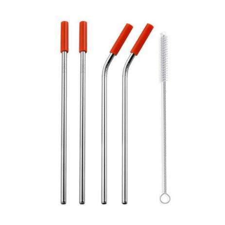 Kit Canudos Aço Inox Reto Curvo Ponteira Silicone Reutilizavel Cores - Braslu Menor preço em Kit Canudos Aço Inox Reto Curvo Ponteira Silicone Reutilizavel Cores - Braslu