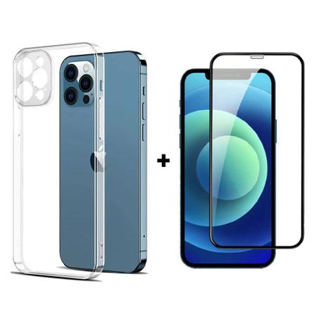 Kit Capa Acrílica + Película De Vidro 5D iPhone 12 Pro Ultra Resistente -  Clear - Kit Capinha e Película para Celular - Magazine Luiza