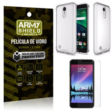Kit Capa Anti Impacto + Película de Vidro LG K8 2017 - Armyshield Menor preço em Kit Capa Anti Impacto + Película de Vidro LG K8 2017 - Armyshield