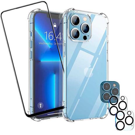 Kit Capa Anti Queda + Película 3D Vidro + Película Câmera Compatível iPhone  13 Pro Max - FIT IT - Kit Capinha e Película para Celular - Magazine Luiza