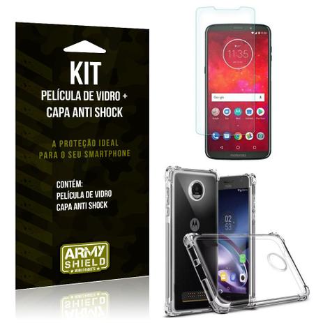 Kit Capa Anti Shock Motorola Moto Z3 Play Capa Anti Shock + Película de Vidro - Armyshield é ruim? Kit Capa Anti Shock Motorola Moto Z3 Play Capa Anti Shock + Película de Vidro - Armyshield é boa?