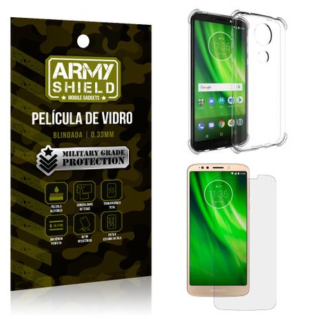 Kit Capa Anti Shock + Película de Vidro Motorola Moto G6 PLAY - Armyshield Menor preço em Kit Capa Anti Shock + Película de Vidro Motorola Moto G6 PLAY - Armyshield