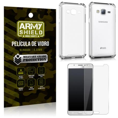 Kit Capa Anti Shock + Película de Vidro Samsung Galaxy J7/2016 - Armyshield Menor preço em Kit Capa Anti Shock + Película de Vidro Samsung Galaxy J7/2016 - Armyshield
