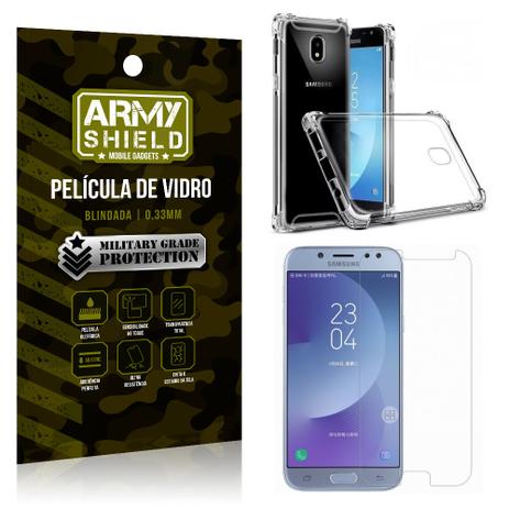 Kit Capa Anti Shock + Película de Vidro Samsung Galaxy J7 PRO - Armyshield Menor preço em Kit Capa Anti Shock + Película de Vidro Samsung Galaxy J7 PRO - Armyshield