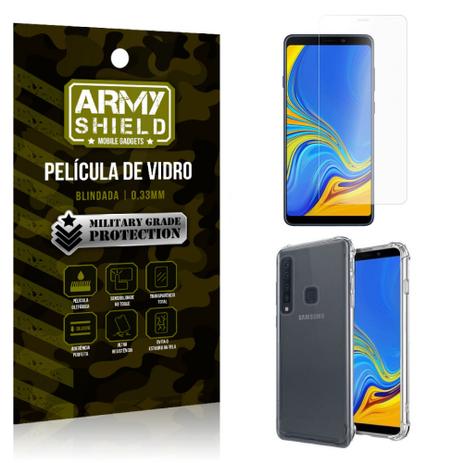 Kit Capa Anti Shock Samsung Galaxy A9 2018 com Capa + Película de Vidro - Armyshield Menor preço em Kit Capa Anti Shock Samsung Galaxy A9 2018 com Capa + Película de Vidro - Armyshield