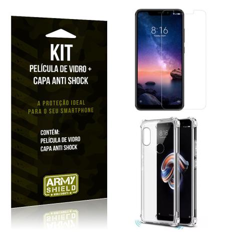 Kit Capa Anti Shock Xiaomi Redmi Note 6 Pro Capa Anti Shock + Película de Vidro - Armyshield é boa?